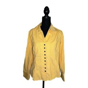 Christopher & Banks Women’s Yellow Corduroy Jacket, Medium, Pre-owned